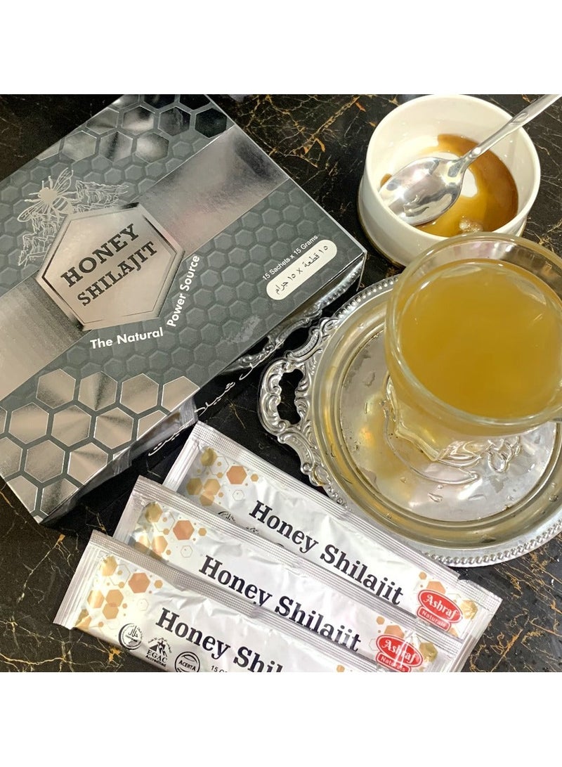 Ashraf Naturals Honey Shelajit sachets 15 x 15gram - Image 4