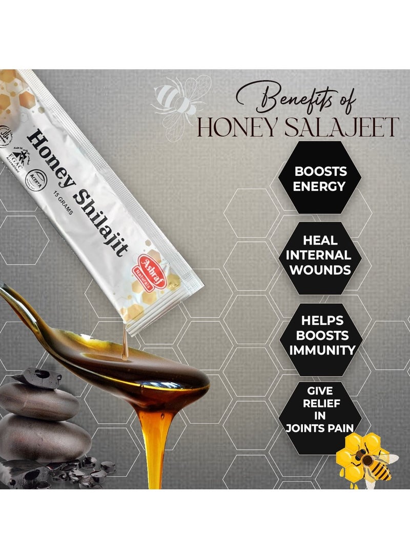 Ashraf Naturals Honey Shelajit sachets 15 x 15gram - Image 5