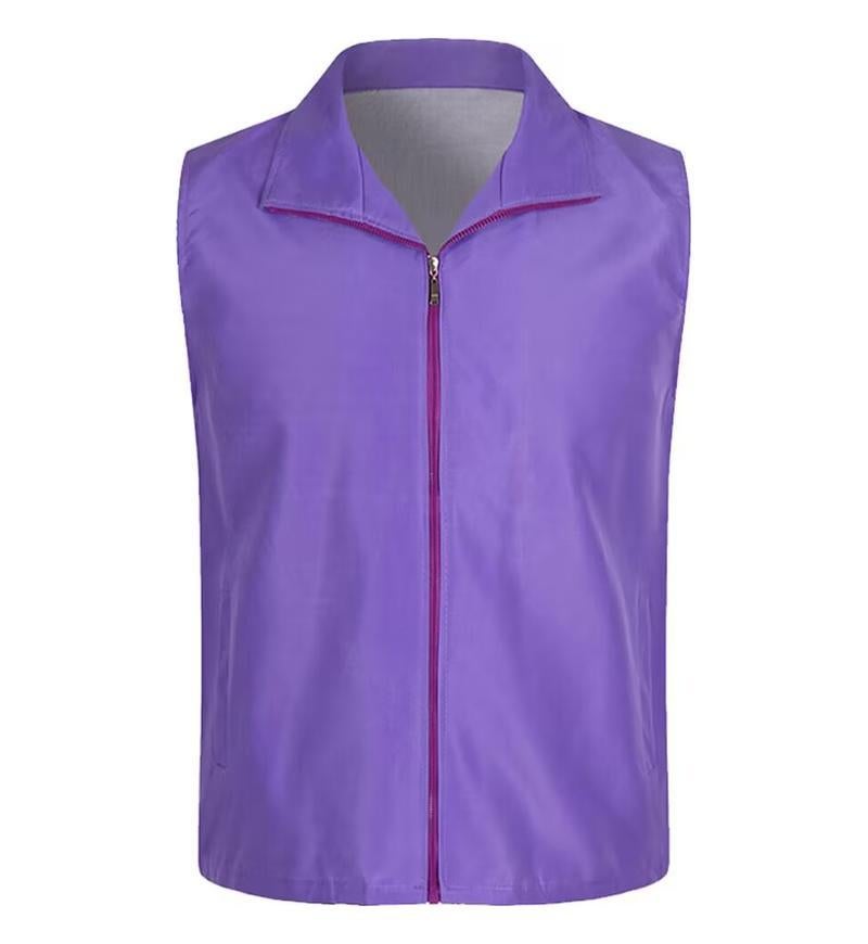 Volunteer Red Vest Custom Print logo Volunteer Work Clothes Party Member Vest Fishing Net Vest Advertising Wholesale Purple 