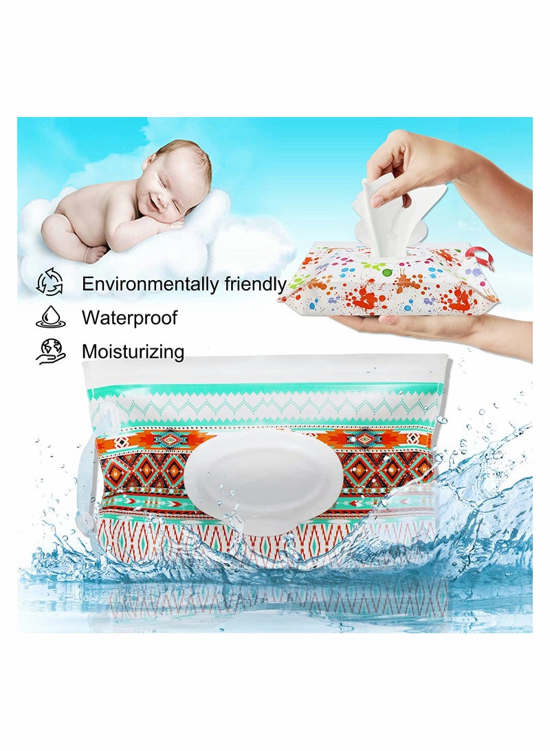 KASTWAVE Baby Wipe Dispenser, Reusable Wipe Holder Wipes Pouch Container(4 Pack) - Image 2