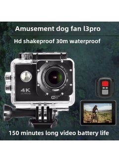 Generic Sports Camera HD Motorcycle Helmet Bicycle Riding Anti-shake Diving Underwater Camera Driving Recorder-Body Color:L3pro Deluxe Edition 24.0million Pixels - Dual Batteries + Charger + 32g Card  - Image 4