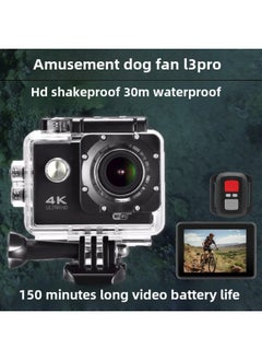 Generic Sports Camera HD Motorcycle Helmet Bicycle Riding Anti-shake Diving Underwater Camera Driving Recorder-Body Color:L3pro Deluxe Edition 24.0million Pixels - Dual Batteries + Charger + 32g Card  - Image 5