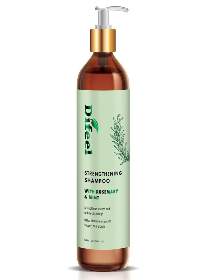 Difeel Signature Strengthening Shampoo with Rosemary & Mint 33.8 oz. - Premium Biotin Infused Formula for Growth, Scalp Stimulation & Breakage Repair – Sulfate-Free, Nourishing & Thickening Shampoo - Image 1