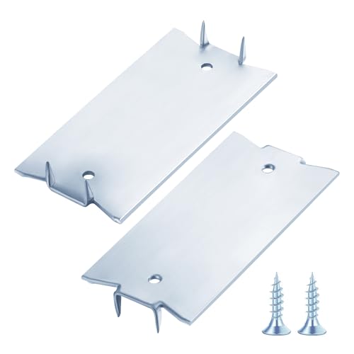 Wensilon(30 pcs) Zinc 1.5X3 Inch 16-Gauge Anti-Nail Protection Plate Shield, Nail Plate for Wood Studs, Steel Cable Wire Protector Plate with Sharp Pointed Prongs for Protection Plumbing and Wiring - Image 1
