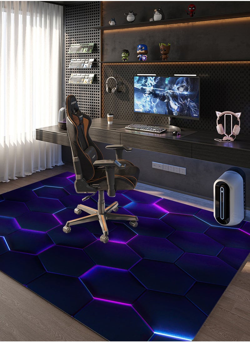 Gaming carpet, 3D abstract geometric visual carpet, soft floor mat, carpet mat, non-slip mat, water-resistant game room carpet, gaming style, multiple sizes