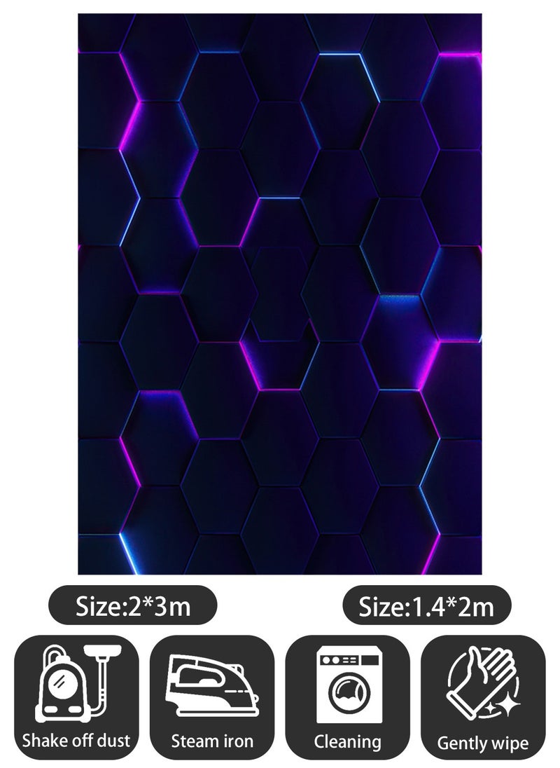 Gaming carpet, 3D abstract geometric visual carpet, soft floor mat, carpet mat, non-slip mat, water-resistant game room carpet, gaming style, multiple sizes