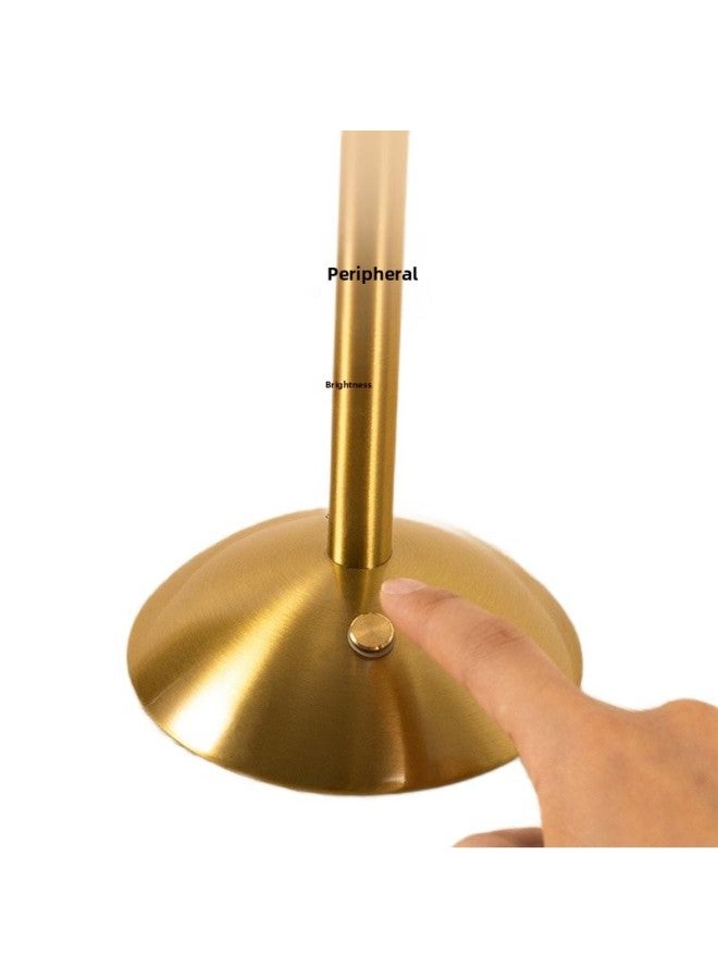 Loquat Direct Supply Metal Led Acrylic Crystal Rechargeable Touch Bedroom Bedside Lamp Atmosphere Light Luxury Night Light-Light Source Power:LED-Light Color:Plug-in Retro Raindrop - Image 5