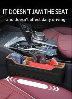Generic Luxury Car Gap Organizer Leather Storage Box with Fast Charge Ports Anti-Slip Design for any model  - Image 4