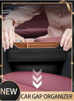 Generic Luxury Car Gap Organizer Leather Storage Box with Fast Charge Ports Anti-Slip Design for any model  - Image 1
