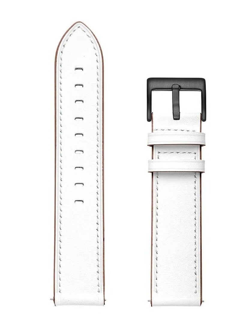 IAF Genuine Leather Replacement Band 20 mm For Huawei Watch GT 2 White
