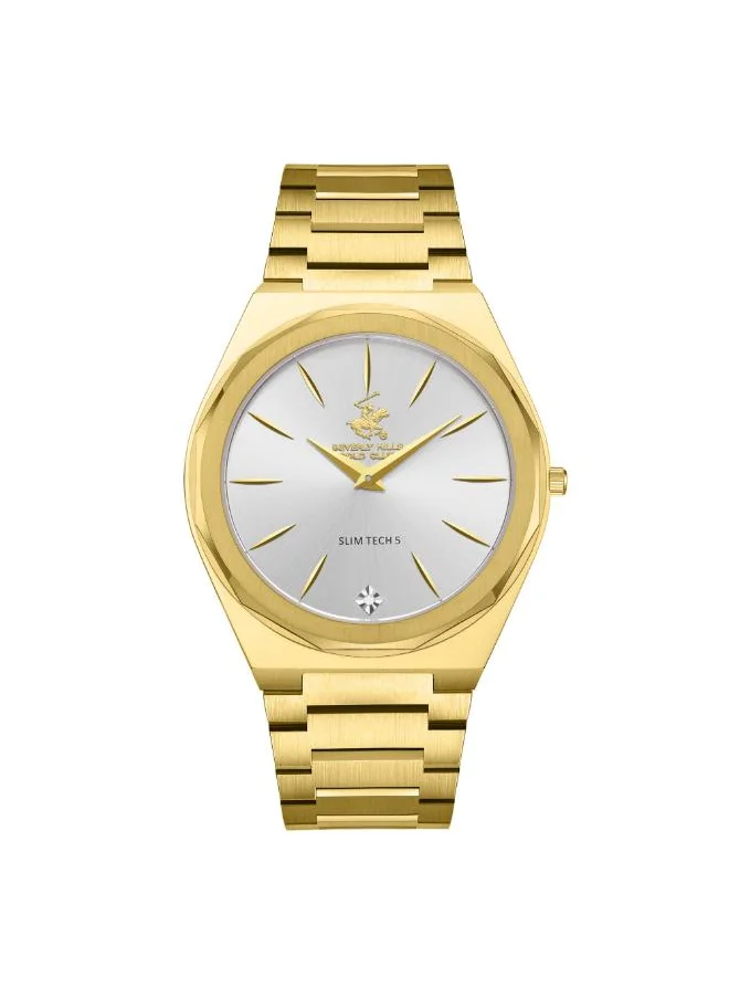 BEVERLY HILLS POLO CLUB BEVERLY HILLS POLO CLUB BP3667X.130 Men's Analog Display Watch & Metal Strap Gold