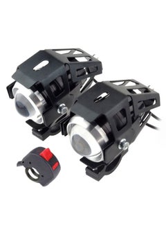 NIBEMINENT 2-Piece Off-Road Motorcycle LED Headlight Set With Switch 