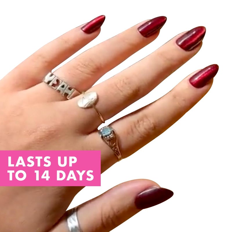 Olive & June Instant Mani Press-On Nails (Glue) | 42 Fake Nails, 21 Sizes | Non-Toxic, Long-Lasting Recycled Materials Realistic Look | Salon-Quality at Home | Medium, Oval | Obsessed Velvet - Image 2