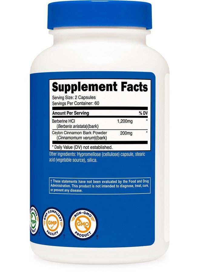 كبسولات نيوتريكوست بيربارين هيدروكلوريد مع قرفة سيلان (120 كبسولة، 60 حصة) - منتج خالٍ من الكائنات المعدلة وراثيًا وخالٍ من المنتجات الحيوانية - Image 5