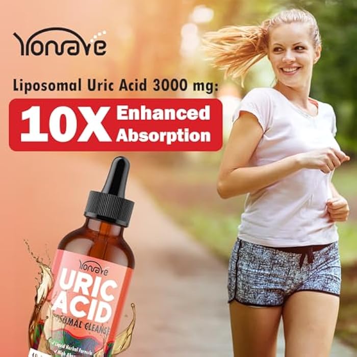 Yonrave Liposomal Uric Acid Drops, Tart Cherry Supplement with Celery Seed & Boswellia Extract – Muscle, Detox, Joint and Kidney, Uric Acid Cleanse Liquid Supplement– 4 FL OZ (1 Bottle) - Image 5