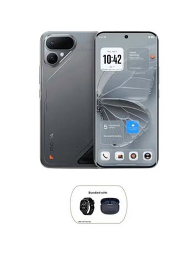 TECNO Pova Curve 2 5G 12GB RAM 256GB Melting Silver Bundle with TECNO TWS Earphone Bud 4 Air and TECNO Watch 3 Active - Middle East Version - Image 1