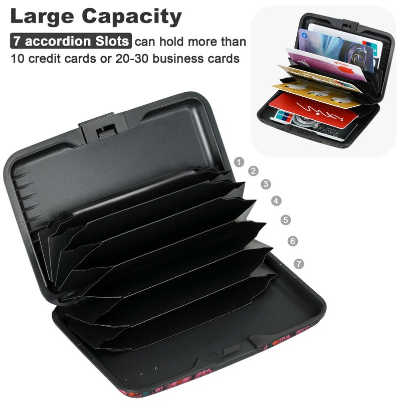 ELFISH Mini RFID Aluminum Wallet Credit Cards Holder Business Card Case Metal ID Case for Men Women(Cute Owl) - Image 5