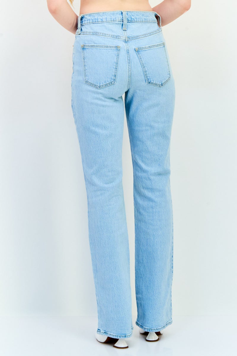 Universal Thread جينز دنيم قابل للتمدد بقصة بوت كات للنساء، أزرق فاتح - Image 3