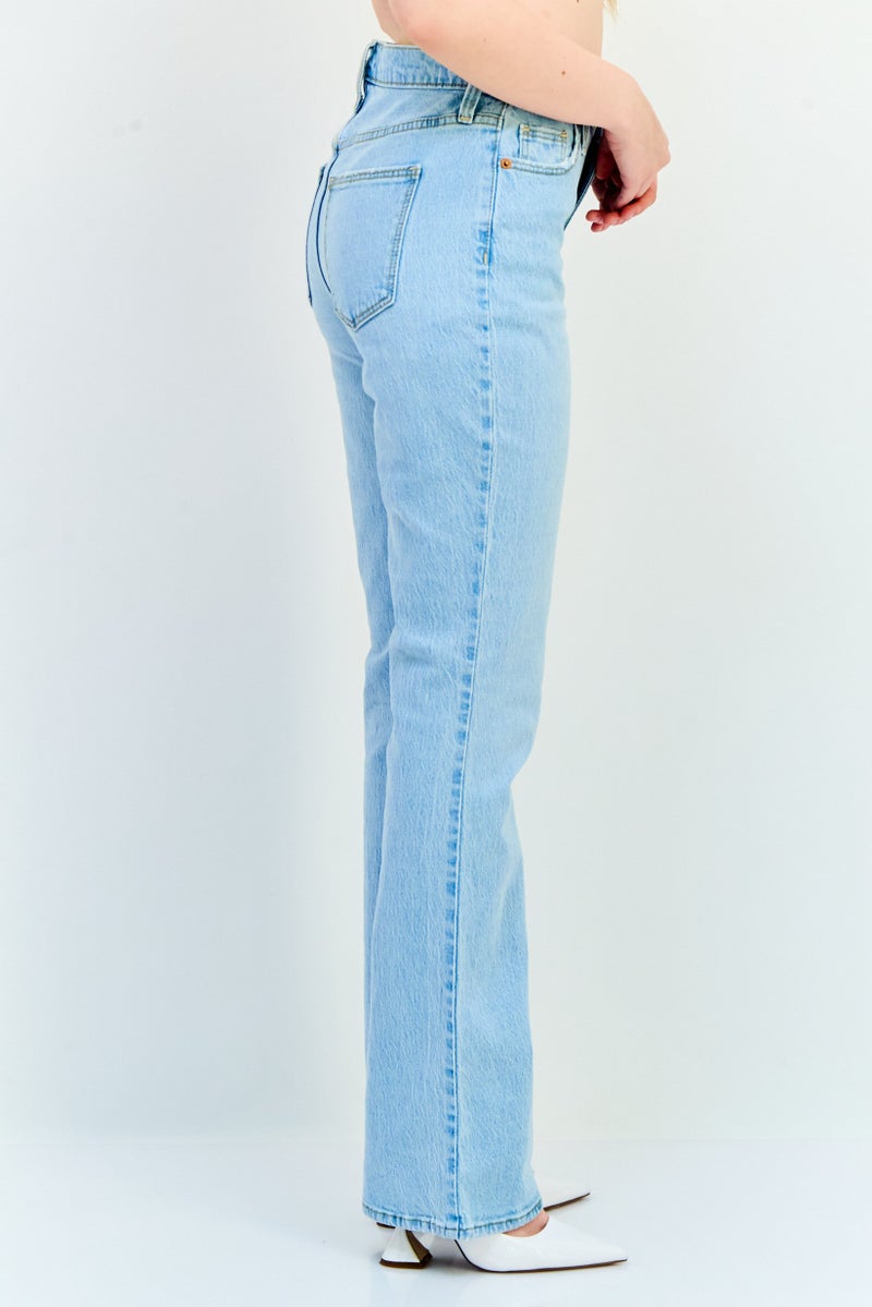 Universal Thread جينز دنيم قابل للتمدد بقصة بوت كات للنساء، أزرق فاتح - Image 2