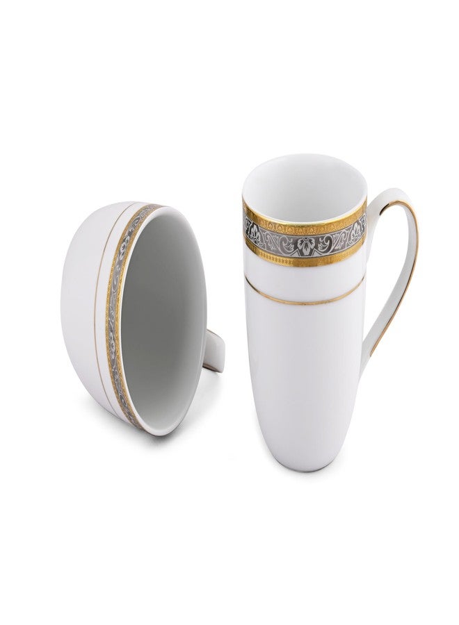 Hitkari Potteries Porcelain Coffee Mug Set of 2Pc. | Home & Kitchen | Morning & Tea | Coffee Cup | Set of 2 (D-253) - Image 4