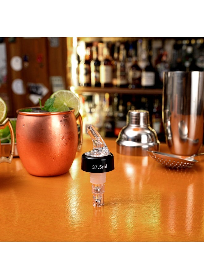 Restaurantware Bar Lux 1.3 Ounce Liquor Pour Spouts, 50 Measured Pouring Spouts For Bottles - Leak-Resistant, For Fast Pouring, Clear Plastic Pourers For Alcohol, Fits Onto Bottles, For Kitchen Or Bar  - Image 3