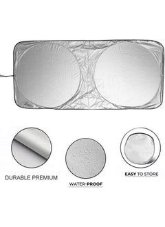 Car Windshield Sun Shade Reflective Sunshade for Ultimate Protection  Overlapping Design Fits Small Sedans Hatchbacks - pzsku/ZEA571D250943BD056E65Z/45/_/1734679148/3d82ed37-cc40-42aa-8232-37e87d31e7bd