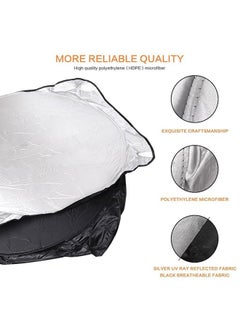 Car Windshield Sun Shade Reflective Sunshade for Ultimate Protection  Overlapping Design Fits Small Sedans Hatchbacks - pzsku/ZEA571D250943BD056E65Z/45/_/1734679148/78c2a596-1a98-41c7-8244-323b20d24f82