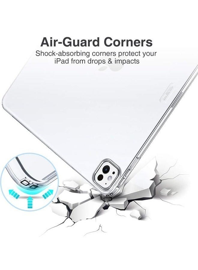 Clear Case for iPad Pro 11-Inch M4 (2024), Anti-Yellowing Transparent Shockproof Slim Tablet Back Cover with Hard PC Back and Soft TPU Bumper - Image 3