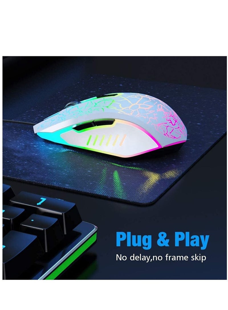 هينغ ماوس ألعاب سلكي USB 2400 نقطة في البوصة قابل للتعديل أزرار جانبية أوضاع إضاءة فأرة ألعاب سلكية مريحة لأجهزة الكمبيوتر المحمول Mac Windows Gamers - Image 3