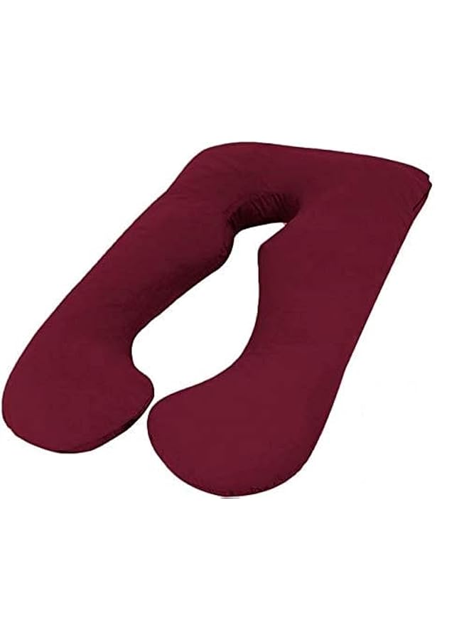 erorex U Shape Comfortable Pregnancy And Maternity Pillow Garnet Red 2 Pieces - Image 1