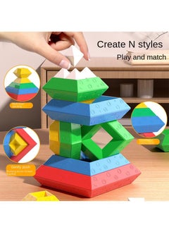 Y&D Varied Pyramid Large Particle Building Blocks Puzzle Assembled Stacking Toys-16pcs  - Image 4