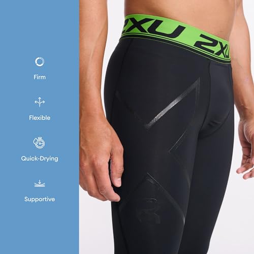 2XU Men's Refresh Recovery Compression Tights, Black/Nero, Large - Image 3
