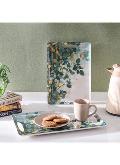DANUBE HOME Pormela Melamine Tray – Durable & Lightweight Serving Tray for Tea, Snacks, Breakfast & Parties, Elegant Design, Ideal for Home, Office, Cafes & Outdoor Entertaining - Large Green 45X28Cm  - Image 4