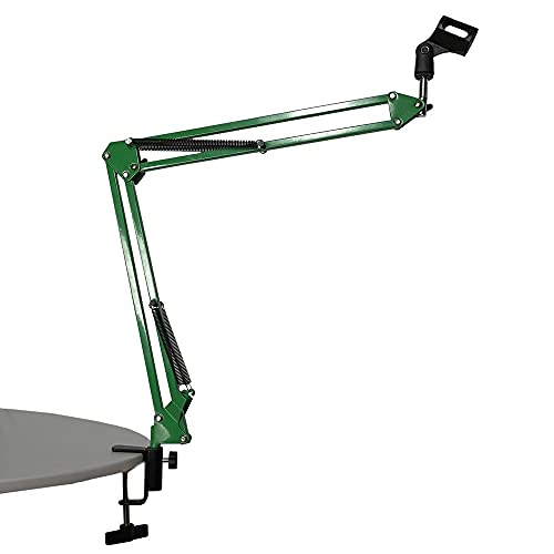 Kadence NB35GN Home Series Microphone Boom Arm Stand | Steel Frame & Smooth Angle Adjustment | Dual-Spring Suspension with 360° Rotation | Desk Clamp Mount for Recording & Online Classes | Green - Image 2