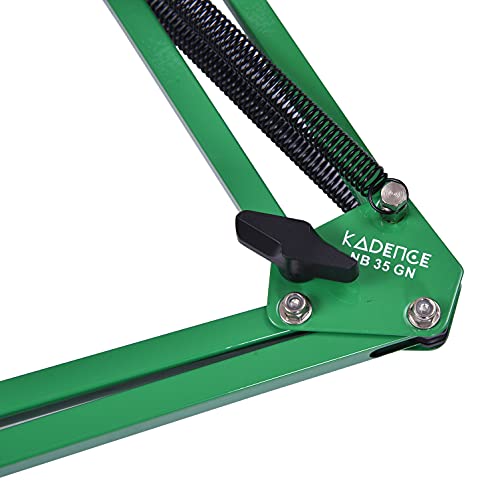 Kadence NB35GN Home Series Microphone Boom Arm Stand | Steel Frame & Smooth Angle Adjustment | Dual-Spring Suspension with 360° Rotation | Desk Clamp Mount for Recording & Online Classes | Green - Image 4