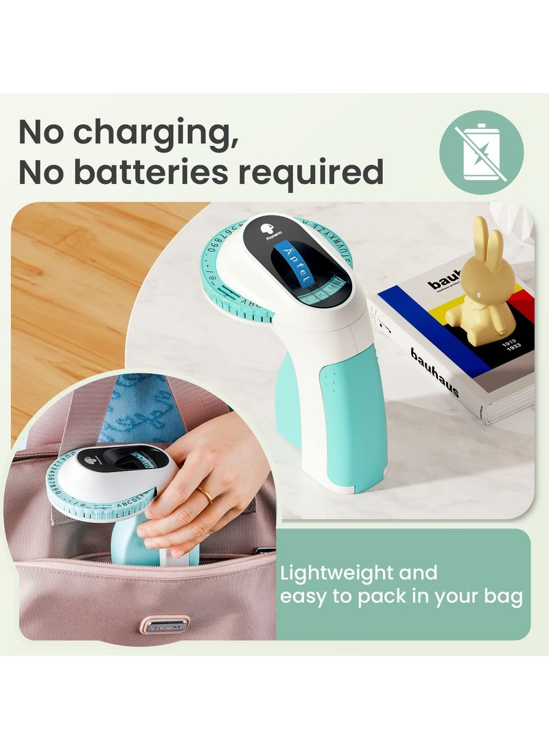 phomemo Label Maker Embossing Machine, 3D Portable Embossed Label Makers, Green handheld Embossing Label Machine-Easy to Use for Organization Gift(Green Vintage Embosser with 3 Label Tapes) - Image 4