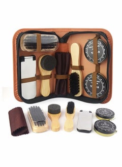 MIXDE Shoe Polish Brushes Shoes Cleaning Care Kit Set Brush Travel Case Luxury Premium ﻿  - Image 1