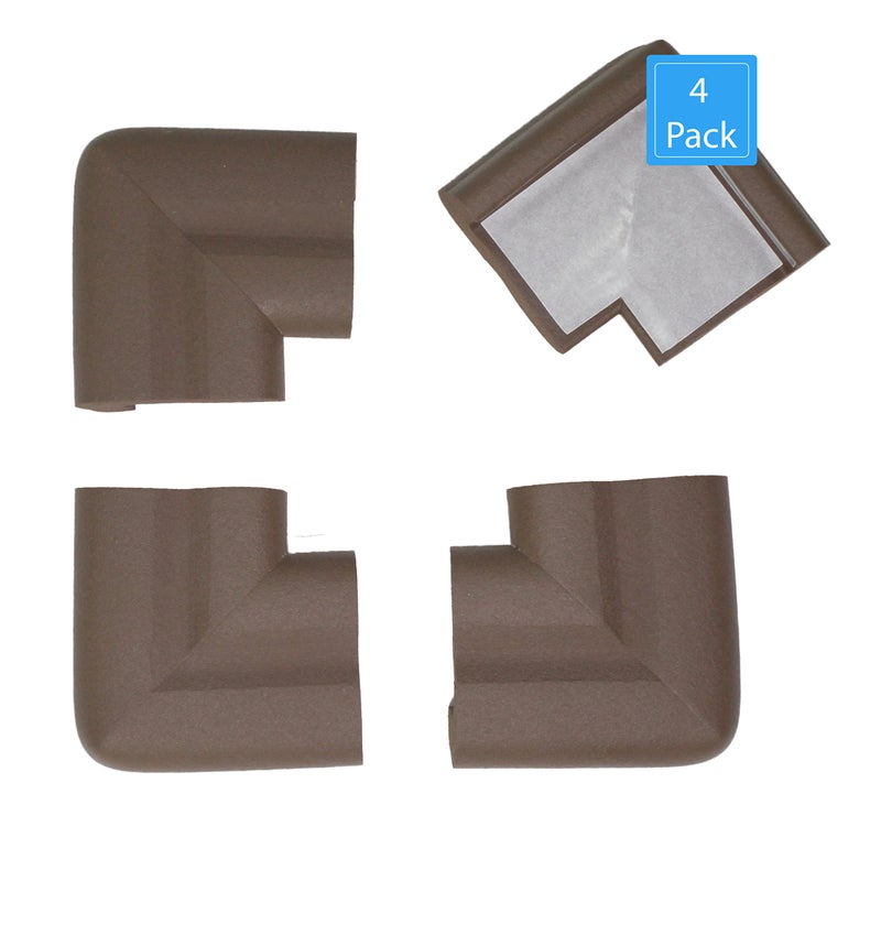 KidKusion Jumbo Corner Cushion | Made in USA | Brown | 4 Pack | Furniture and Corner Protector - Image 4