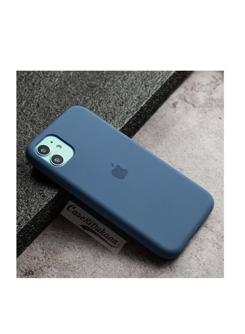 iPhone 11 Soft Liquid Silicone Gel Case Full Body Shockproof Rubber Protection Matte Finish Cover Soft Microfiber Lining Cushion Slim Back Case - Image 1