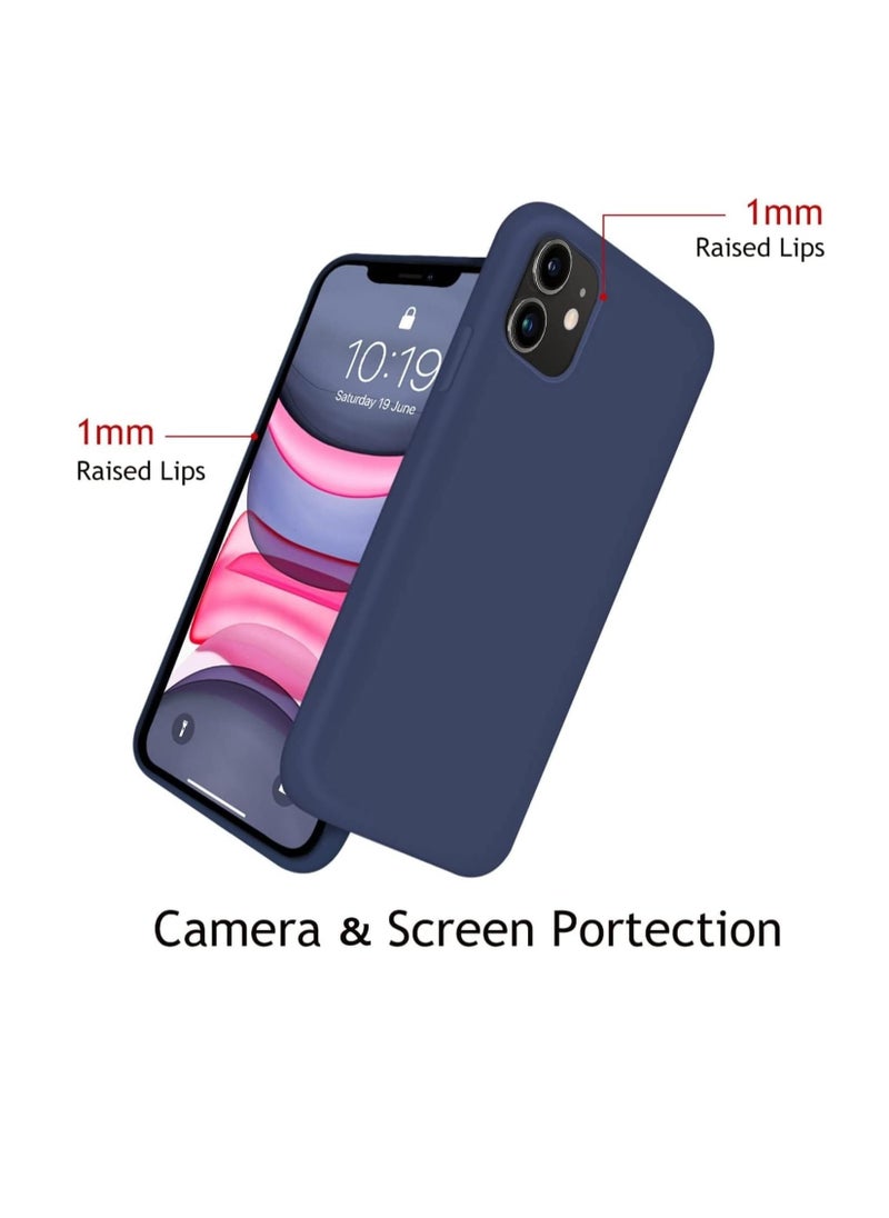 Generic iPhone 11 Soft Liquid Silicone Gel Case Full Body Shockproof Rubber Protection Matte Finish Cover Soft Microfiber Lining Cushion Slim Back Case  - Image 2