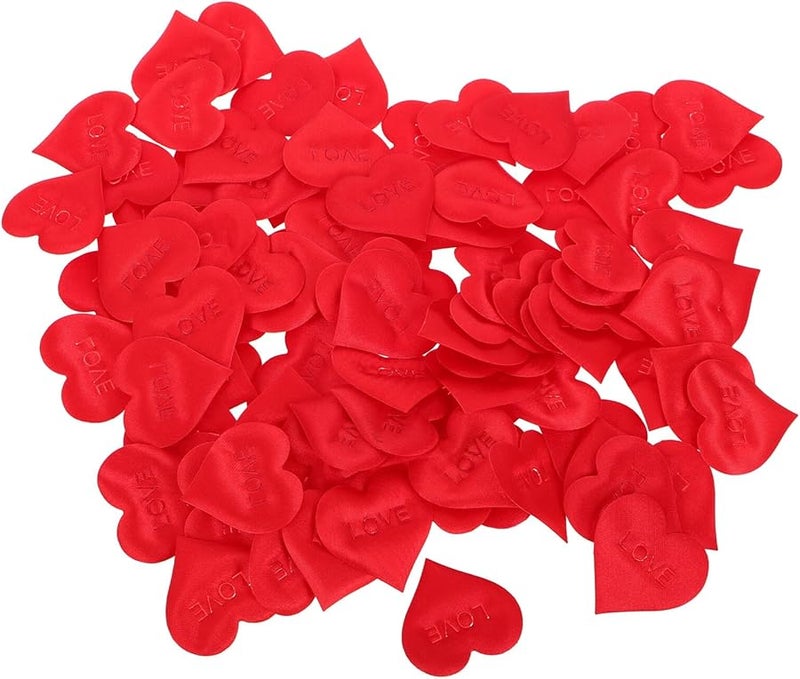 Red Heart Shaped Sponge Confetti 3 5cm 100pcs Wedding Table Decoration Valentines Day Party Scatter - Image 1