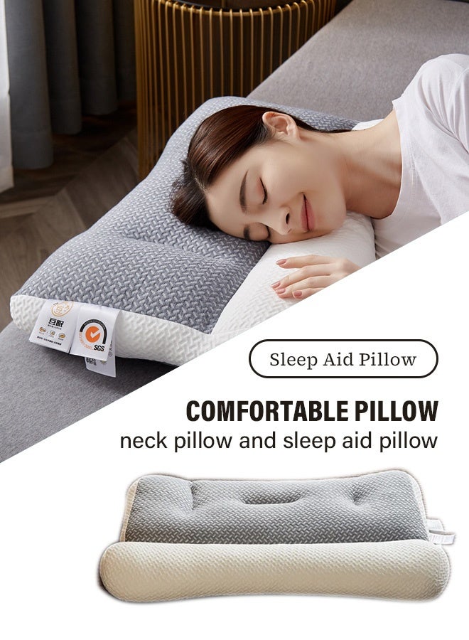 وسادة مريحة للغاية تحمي رقبتك وعمودك الفقري، مناسبة لجميع أوضاع النوم، وسادة محيطية للرقبة، وسادة طبية لآلام الرقبة والكتف - Image 1