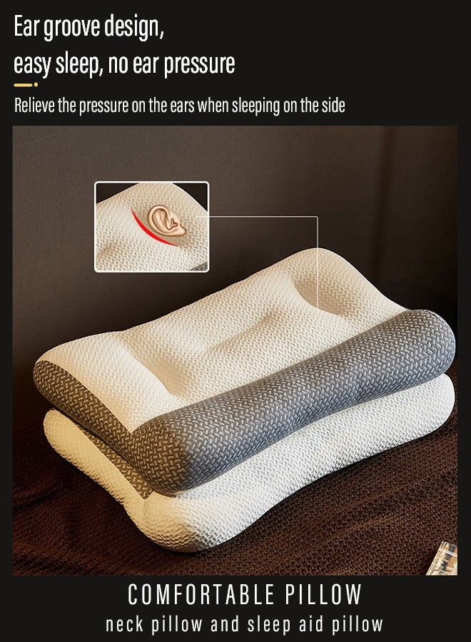 وسادة مريحة للغاية تحمي رقبتك وعمودك الفقري، مناسبة لجميع أوضاع النوم، وسادة محيطية للرقبة، وسادة طبية لآلام الرقبة والكتف - Image 2