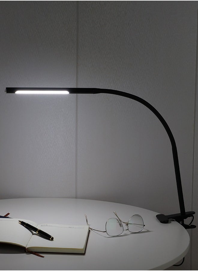 Generic LED Desk Lamp with Clamp, Clip Reading Light with 360° PVC Rotating Hose, 3 Lighting Modes and Brightness Dimmer Light, USB Clip Light for Desk, Bed Night Light for Bedroom and Office Home Lighting  - Image 2