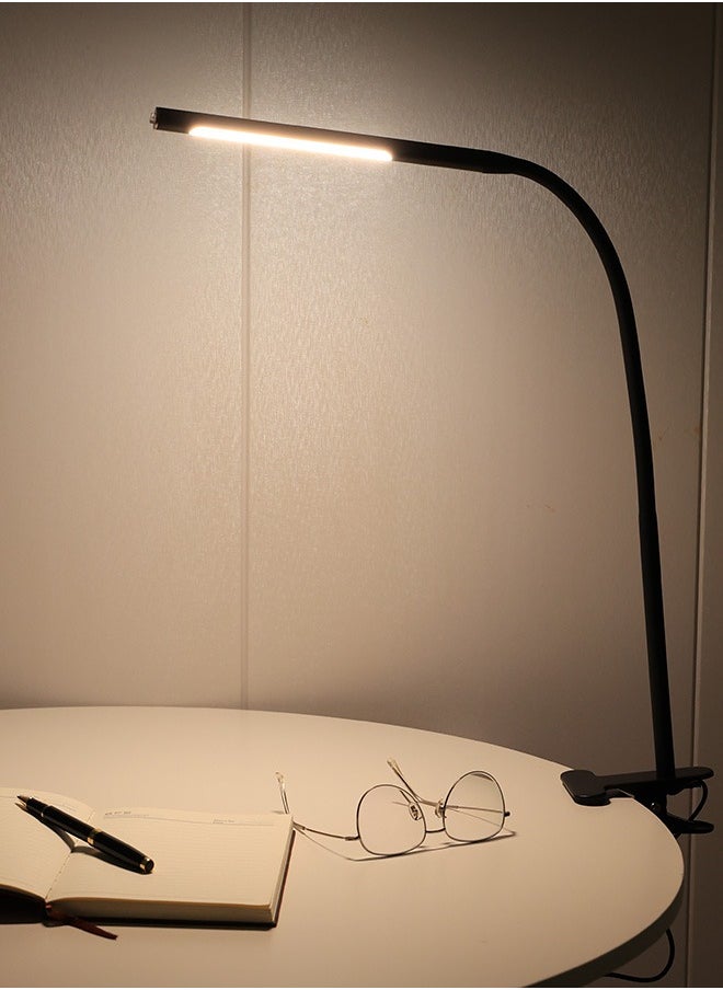 Generic LED Desk Lamp with Clamp, Clip Reading Light with 360° PVC Rotating Hose, 3 Lighting Modes and Brightness Dimmer Light, USB Clip Light for Desk, Bed Night Light for Bedroom and Office Home Lighting  - Image 5