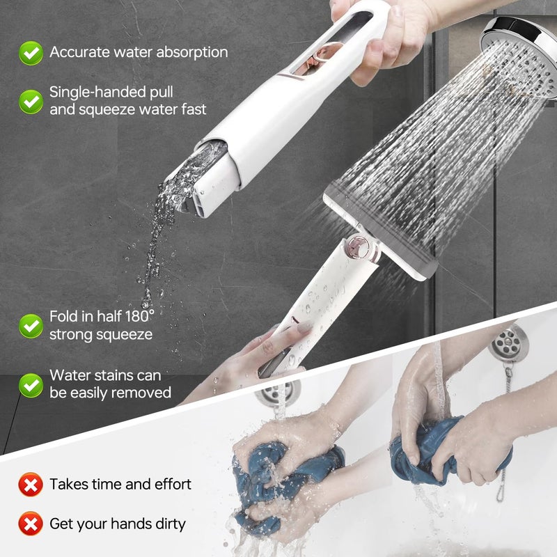 TBTFW Mini Mop Portable Lightweight PVA Sponge Ideal for Small Spaces White - Image 2