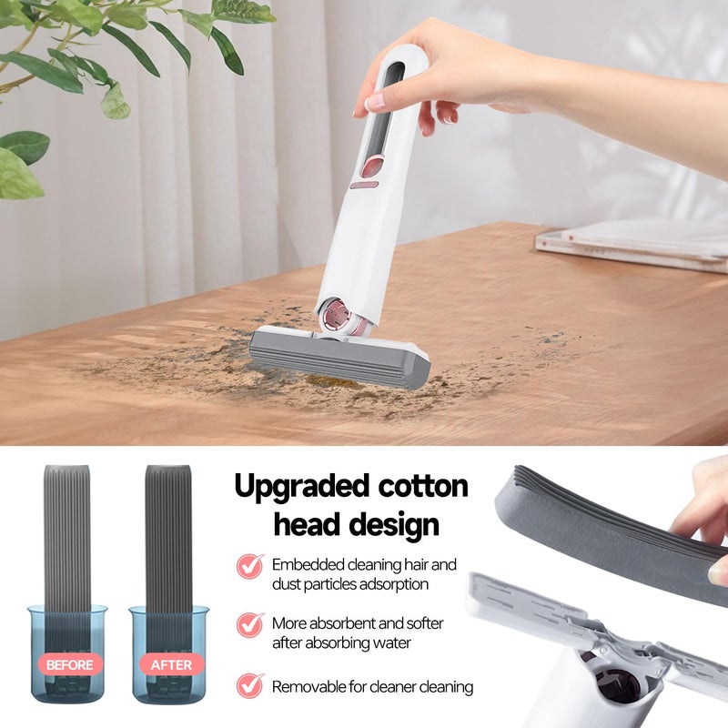 TBTFW Mini Mop Portable Lightweight PVA Sponge Ideal for Small Spaces White - Image 5