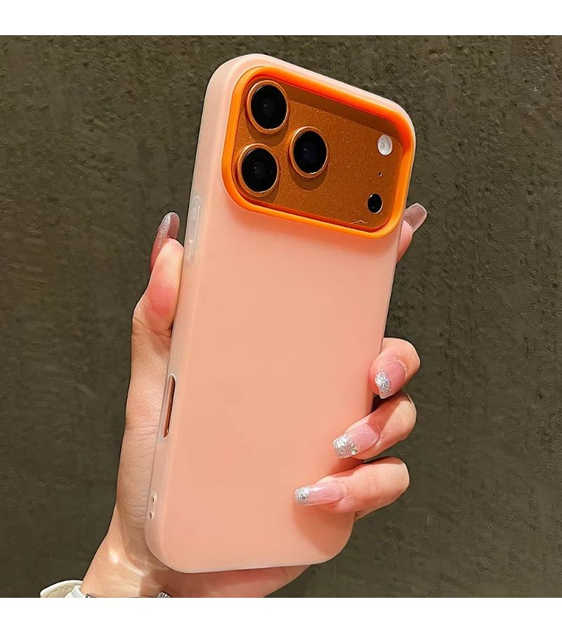 غطاء خلفي للهاتف ك Candy Color 2 في 1، مضاد للصدمات وبسطح غير لامع، مناسب لـ Apple iPhone 16 بلون روز أحمر - Image 1