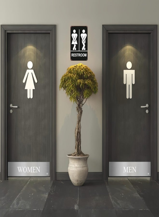Crazysign Funny Bathroom Gifts Men and Women Restroom Tin Sign for Bathroom Restroom Decor 8x12 Inch (3261) - Image 4