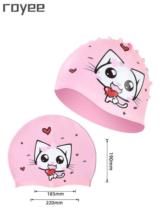 Royee Kids Water Goggles+ Silicone Swim Cap Set  | Clear Vision Water Pool Goggles,Anti-UV Child Diving Goggles Anti-Fog Swim Goggles with Anti-Fog Design for Snorkeling Diving Swimming Yeling - Image 2